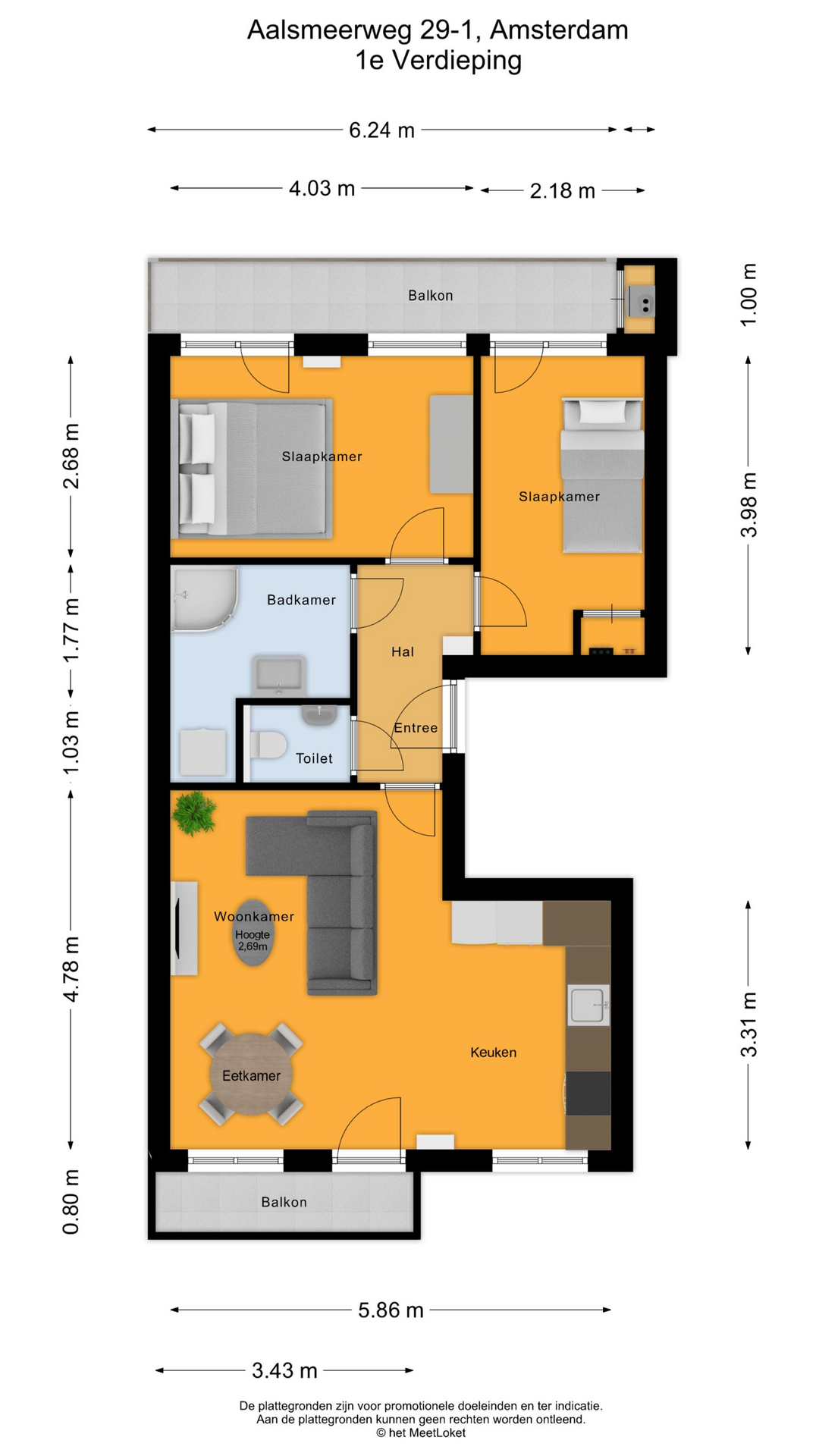 Aalsmeerweg 29 1, 1059 AB Amsterdam map